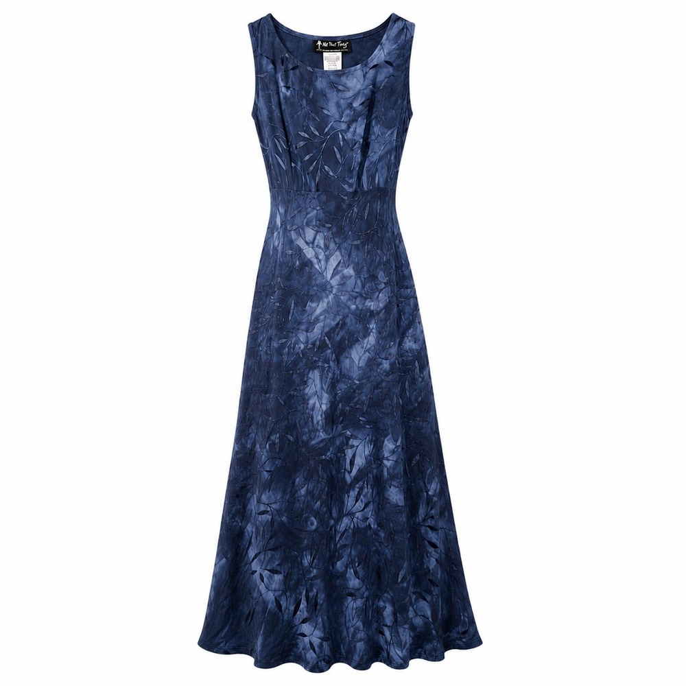 Vtg All That Jazz Maxi Dress Women 3/4 Blue Celestial Whimsigoth 90s Y2K Fairy